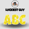 LUCKY GUY 18 Inch SPARKLE Vowel & Consonant Set