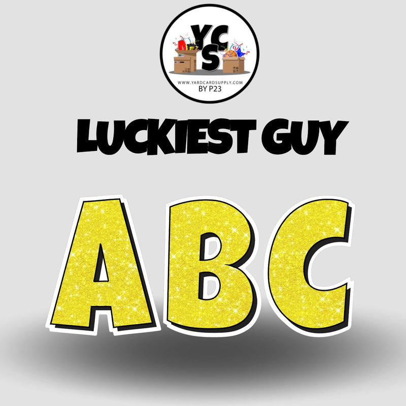 LUCKY GUY 18 Inch GLITTER  ESSENTIAL LETTER & NUMBER Set