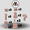 LUCKY GUY 23 Inch GLITTER PUNCTUATION ESSENTIALS