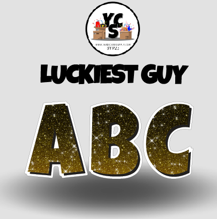 LUCKY GUY 23 Inch GLITTER ALPHABET Set