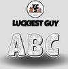 LUCKY GUY 23 Inch GLITTER  Vowel Set