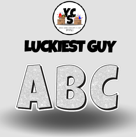 LUCKY GUY 23 Inch GLITTER  Vowel Set
