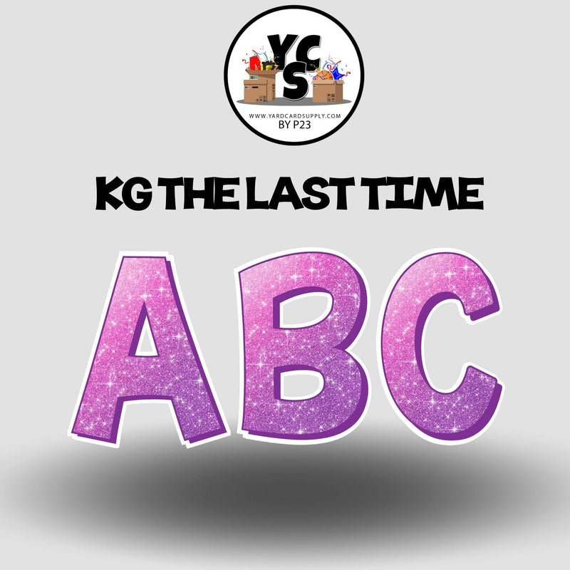KG The Last Time 18 Inch GLITTER  ALPHABET SET