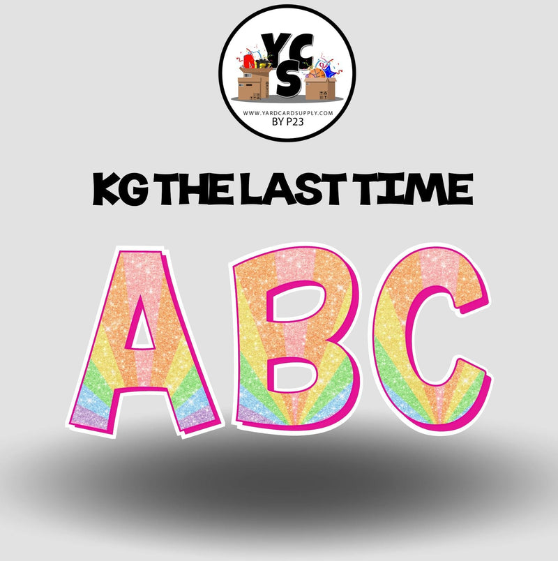 KG The Last Time 18 Inch GLITTER  ALPHABET SET