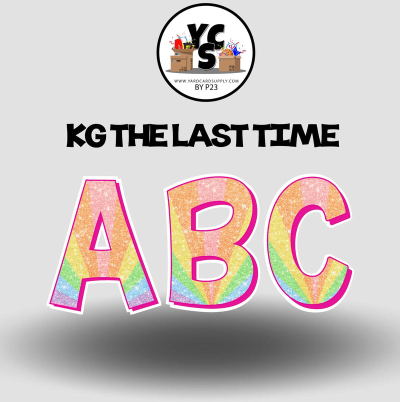 KG The Last Time 23 Inch GLITTER ALPHABET Set