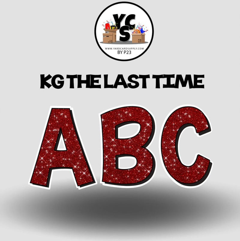KG The Last Time 18 Inch GLITTER VOWEL & CONSONANT Set