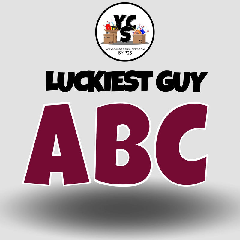 LUCKY GUY 23 Inch SOLID ESSENTIAL LETTER & NUMBER Set
