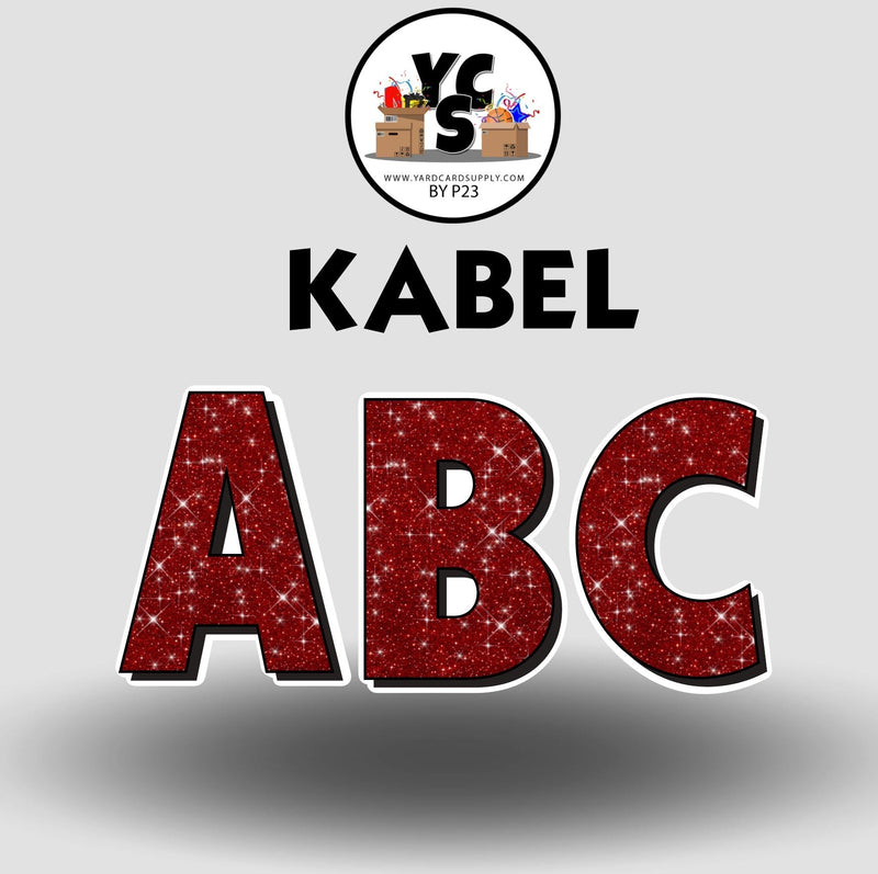 KABEL 23 Inch GLITTER VOWEL Set