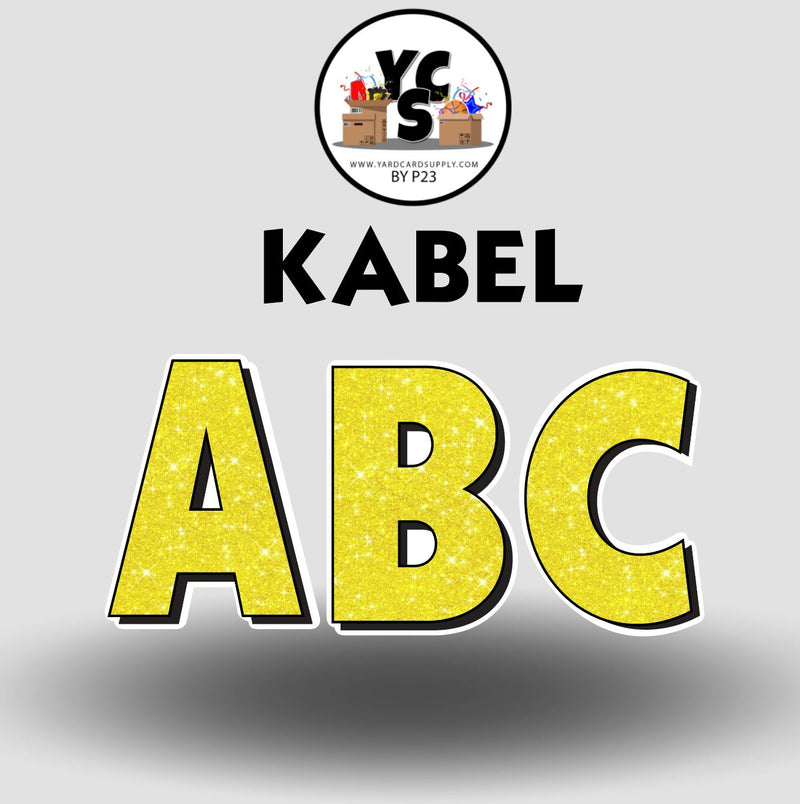 KABEL 23 Inch GLITTER ESSENTIAL LETTER & NUMBER Set