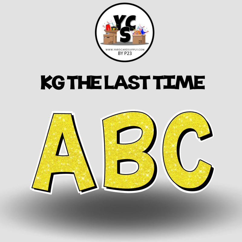 KG The Last Time 18 Inch GLITTER  ALPHABET SET