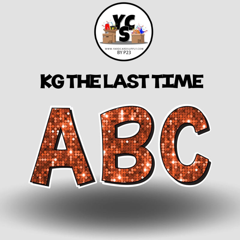 KG The Last Time 18 Inch SPARKLE ALPHABET Set