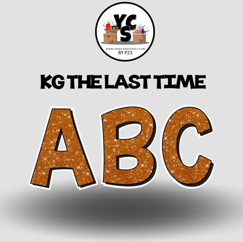 KG The Last Time 18 Inch GLITTER  ALPHABET SET