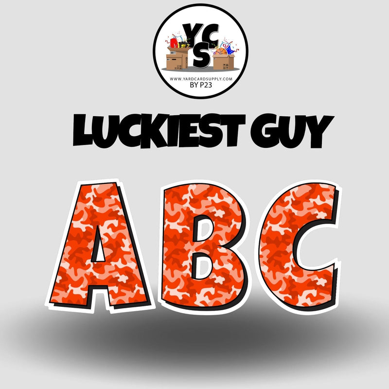 LUCKY GUY 23 Inch SPECIALTY PRINT ESSENTIAL LETTER & NUMBER Set