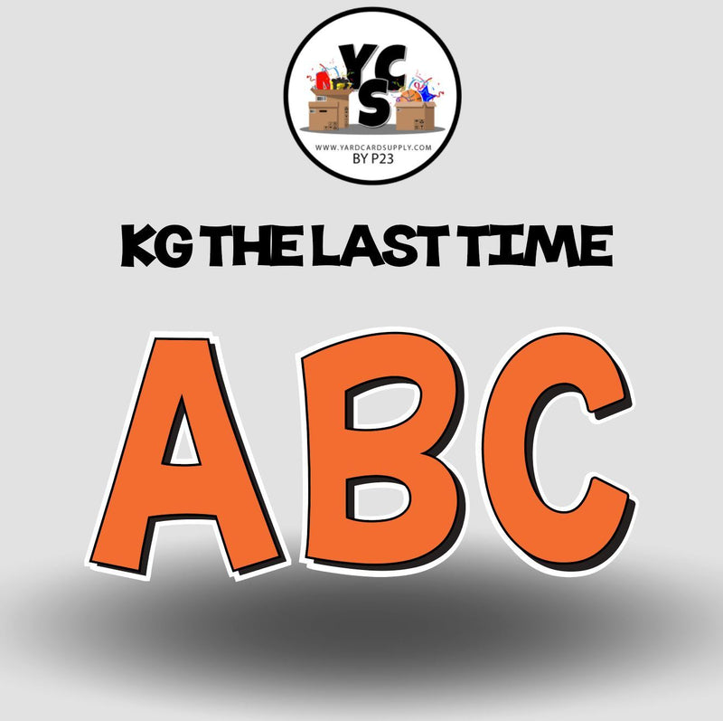 KG The Last Time 23 Inch SOLID ALPHABET Set