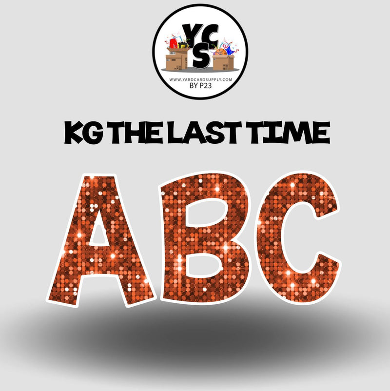 KG The Last Time 18 Inch SPARKLE ALPHABET Set
