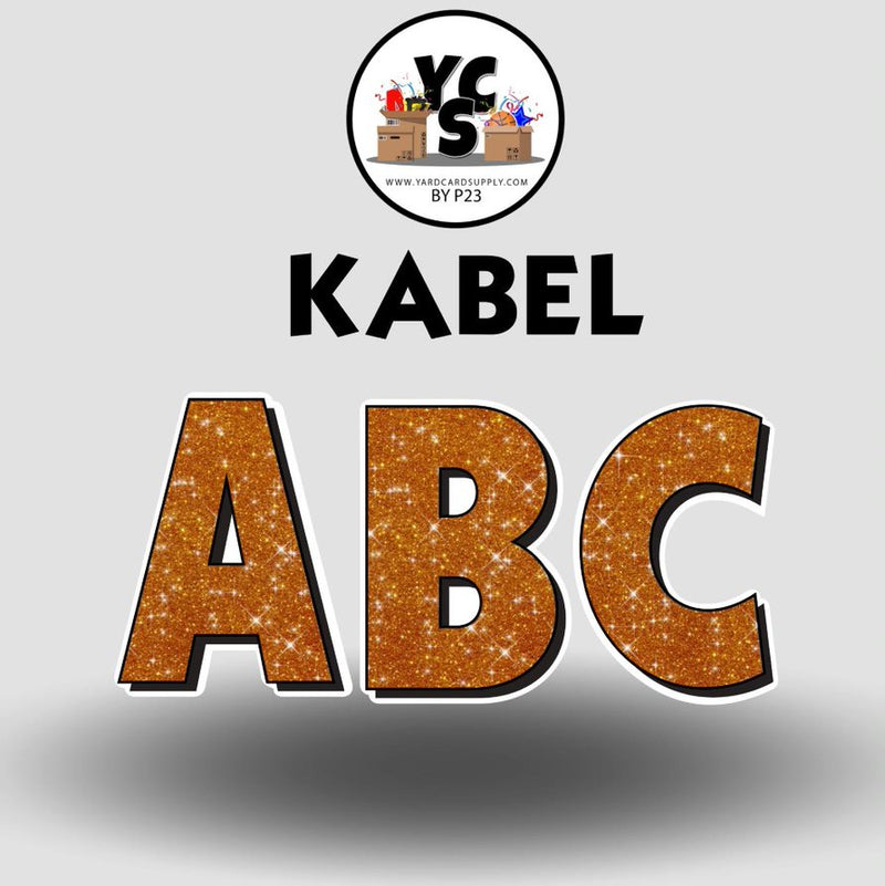 KABEL 23 Inch GLITTER VOWEL Set
