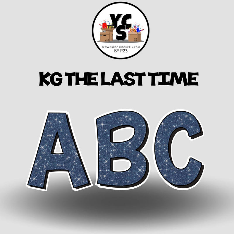 KG The Last Time 18 Inch GLITTER VOWEL & CONSONANT Set
