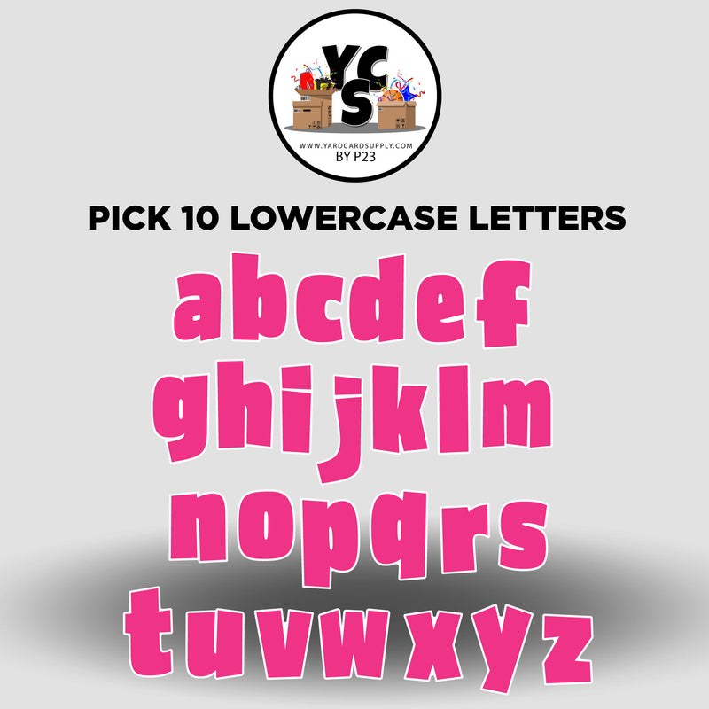 Pick 10 Lowercase Letters