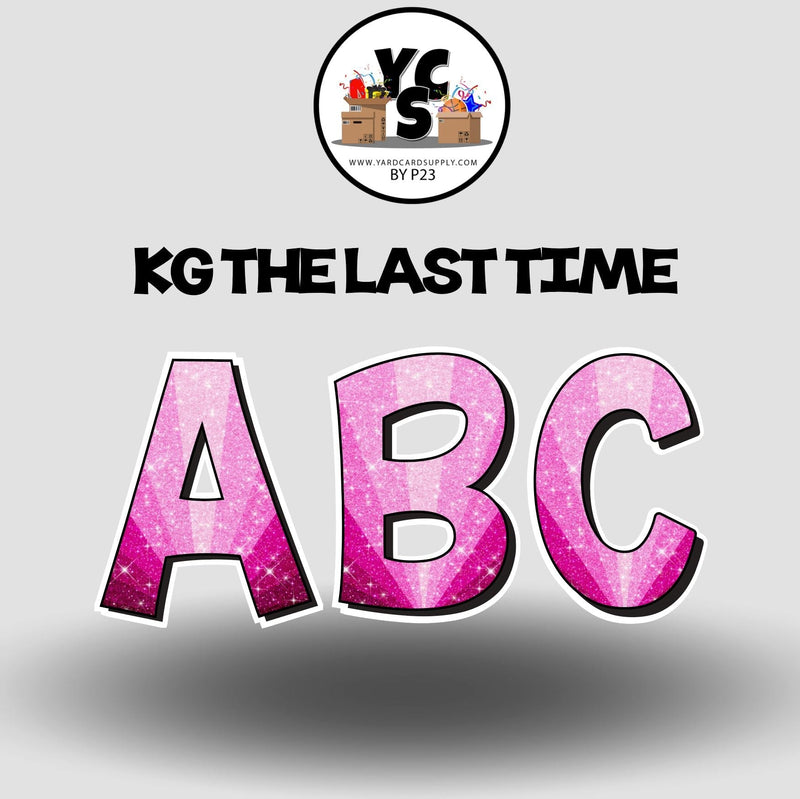 KG The Last Time 18 Inch GLITTER VOWEL & CONSONANT Set