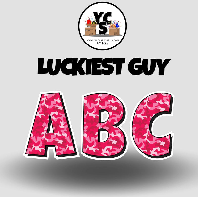 LUCKY GUY 23 Inch SPECIALTY PRINT ESSENTIAL LETTER & NUMBER Set