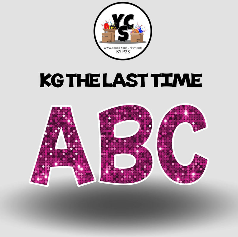 KG The Last Time 18 Inch SPARKLE ALPHABET Set