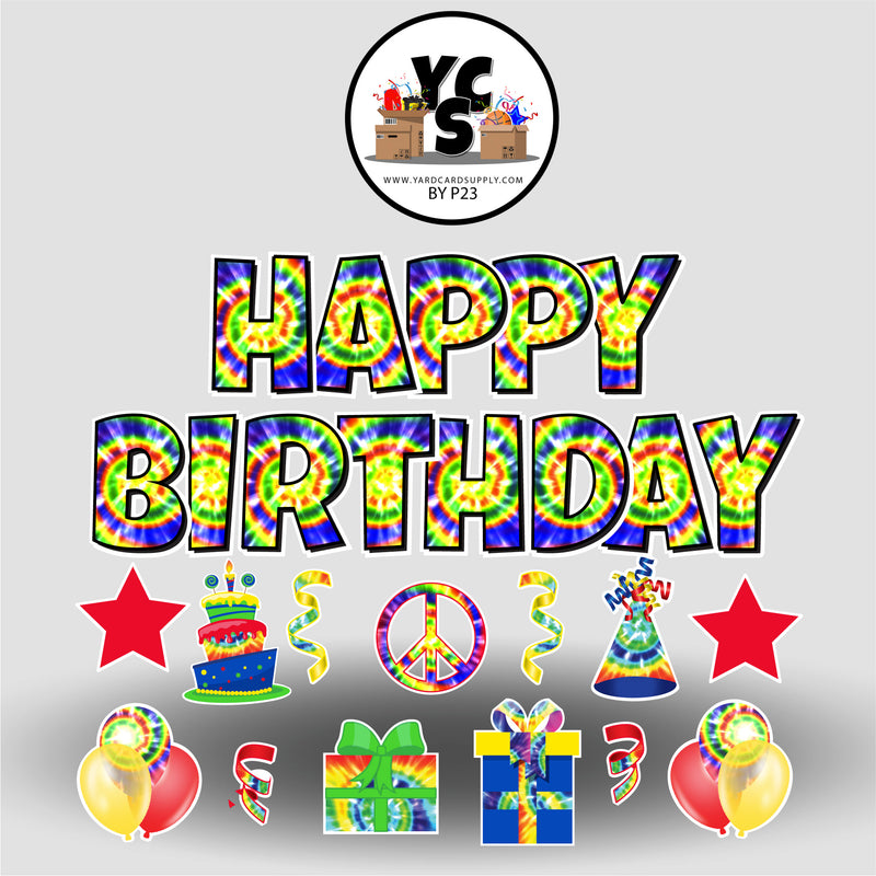 Tie Dye Birthday Set