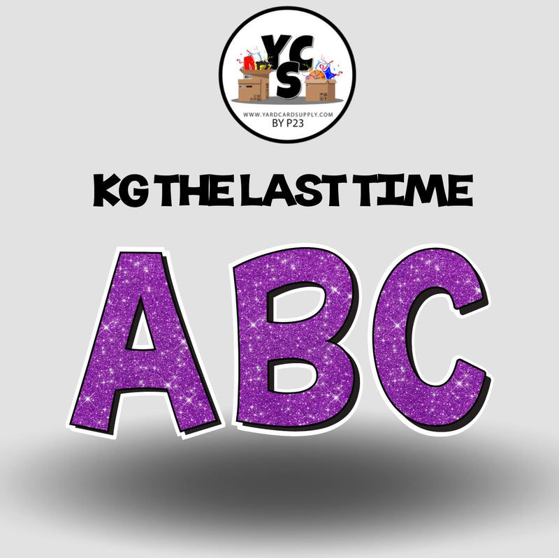 KG The Last Time 23 Inch GLITTER CONSONANT Set