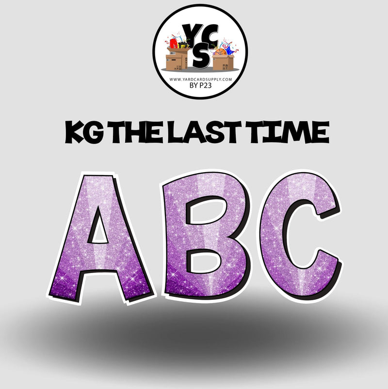 KG The Last Time 18 Inch GLITTER  ALPHABET SET