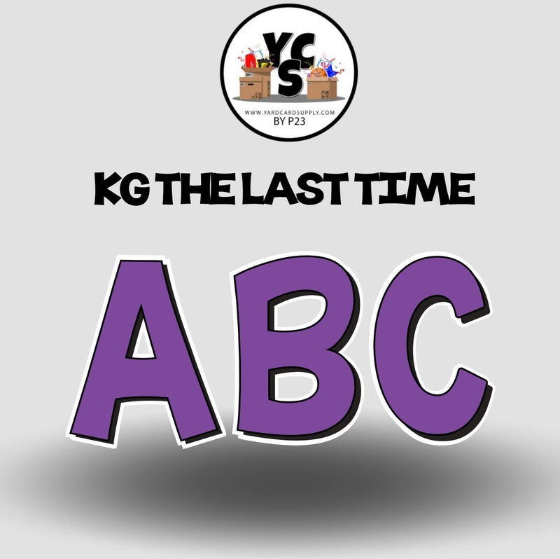 KG The Last Time 23 Inch SOLID ALPHABET Set