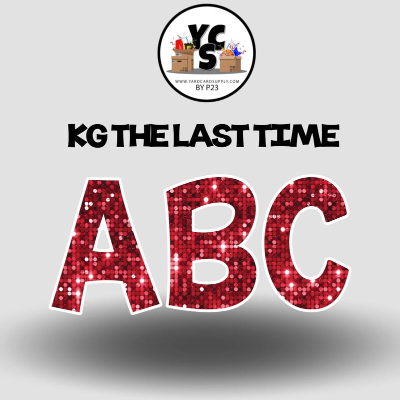 KG The Last Time 18 Inch SPARKLE VOWEL & CONSONANT Set