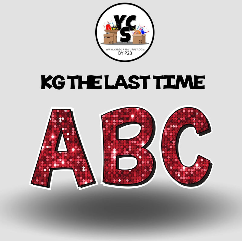 KG The Last Time 23 Inch SPARKLE ESSENTIAL LETTER & NUMBER Set