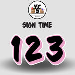 Sign Time Numbers Set