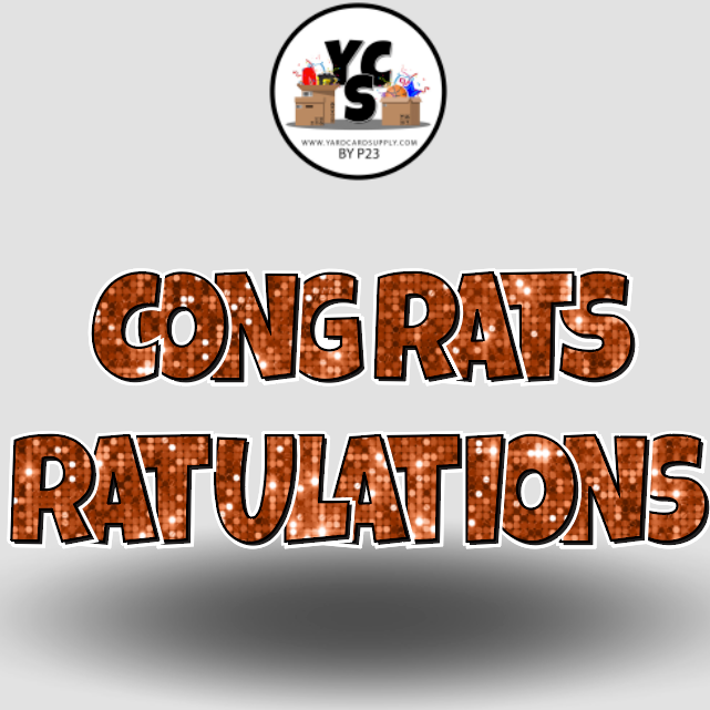 18" Congrats Tulations YCS FLASH® Quick Set