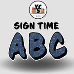 Sign Time 23 Inch GLITTER ALPHABET Set
