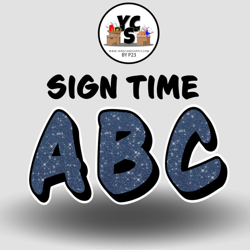 Sign Time 23 Inch GLITTER ALPHABET Set