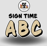 Sign Time 18 Inch GLITTER ALPHABET Set