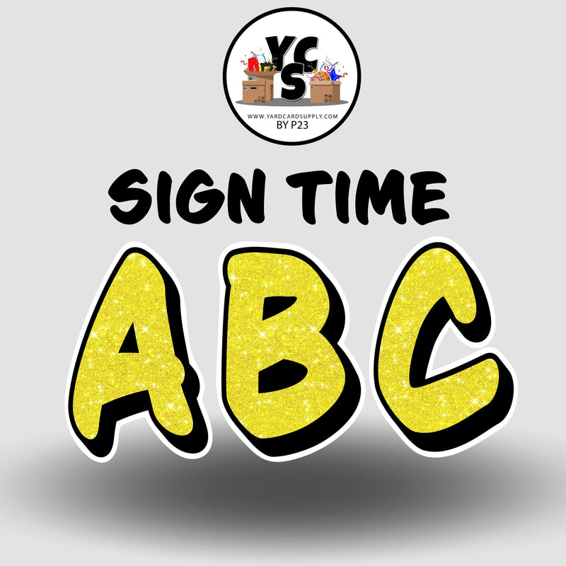 Sign Time 23 Inch GLITTER ALPHABET Set