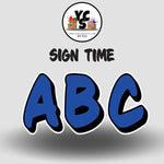 Sign Time 23 Inch SOLID ALPHABET Set