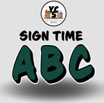 Sign Time 23 Inch SOLID ESSENTIAL LETTER & NUMBER Set