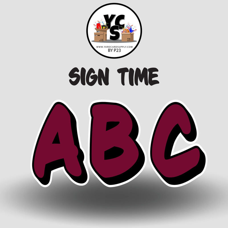 Sign Time 23 Inch SOLID ESSENTIAL LETTER & NUMBER Set