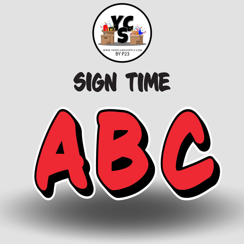 Sign Time 23 Inch SOLID ESSENTIAL LETTER & NUMBER Set