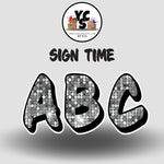 Sign Time 23 Inch SPARKLE ESSENTIAL LETTER & NUMBER Set