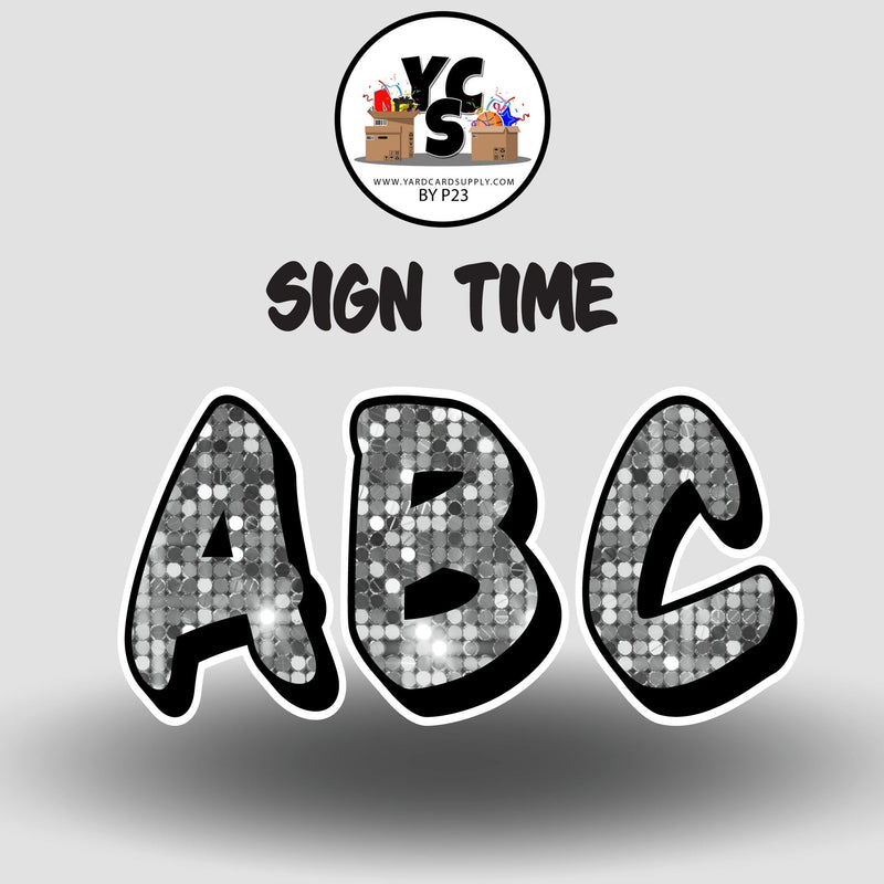 Sign Time 23 Inch SPARKLE ESSENTIAL LETTER & NUMBER Set