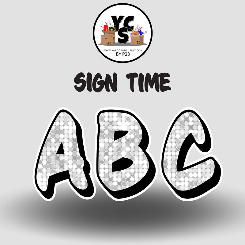 Sign Time 23 Inch SPARKLE ESSENTIAL LETTER & NUMBER Set