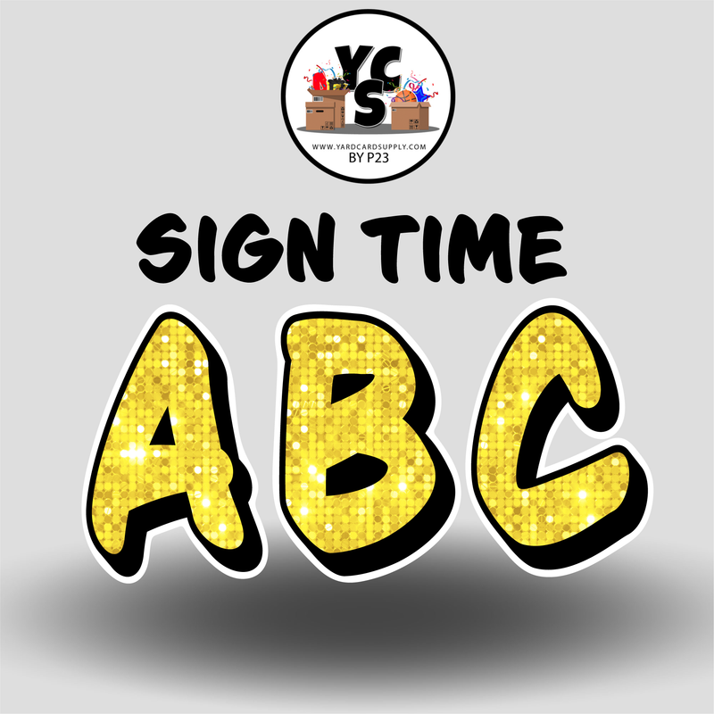 Sign Time 23 Inch SPARKLE ESSENTIAL LETTER & NUMBER Set