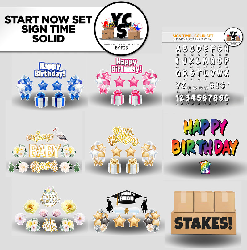 Start NOW Rental Business Starter Set - Sign Time Font 273 Pieces
