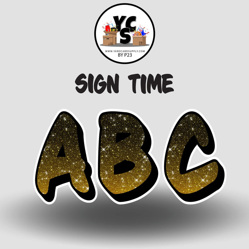 Sign Time 18 Inch GLITTER ALPHABET Set