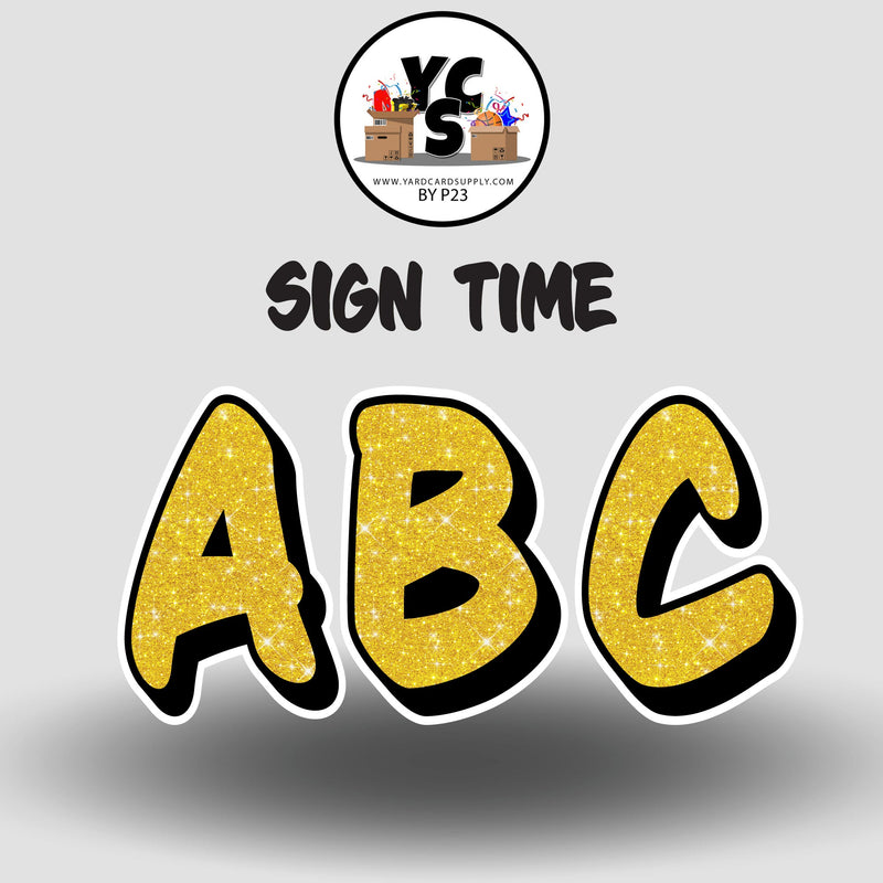 Sign Time 18 Inch GLITTER ALPHABET Set
