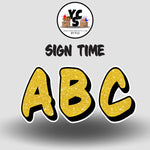 Sign Time 23 Inch GLITTER ALPHABET Set