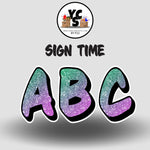 Sign Time 18 Inch GLITTER ALPHABET Set